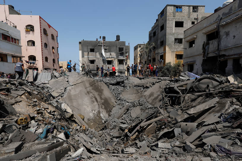 Последствия авиаударов в секторе Газа