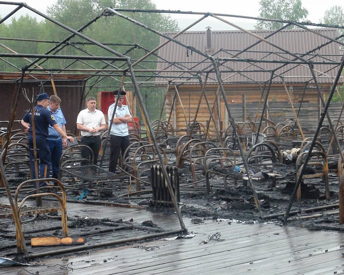 Последствия пожара в детском лагере «Холдоми» в 2019 году