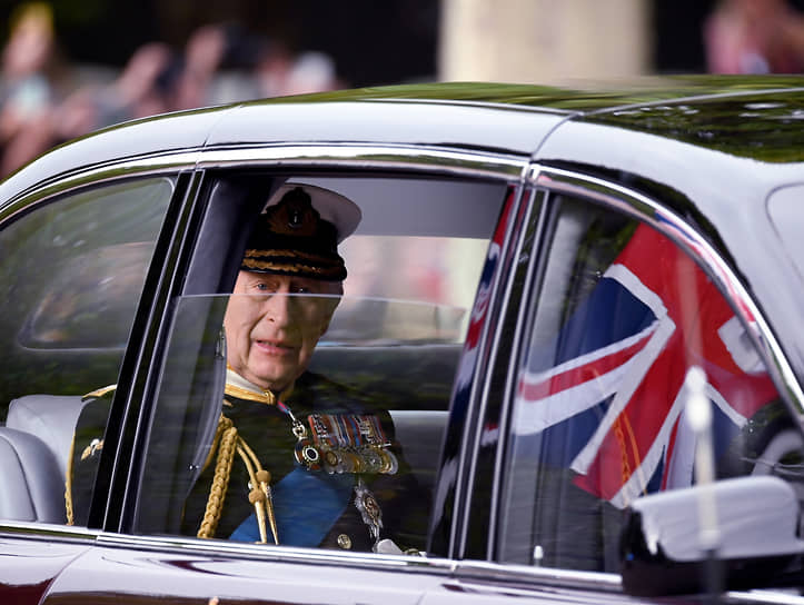 Лондон, Великобритания. Король Великобритании Карл III на церемонии похорон королевы Великобритании Елизаветы II 