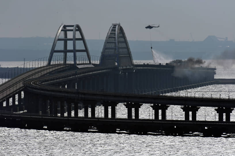 Последствия взрыва на Крымском мосту