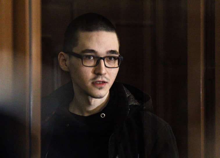 Обвиняемый Ильназ Галявиев во время одного из заседаний суда