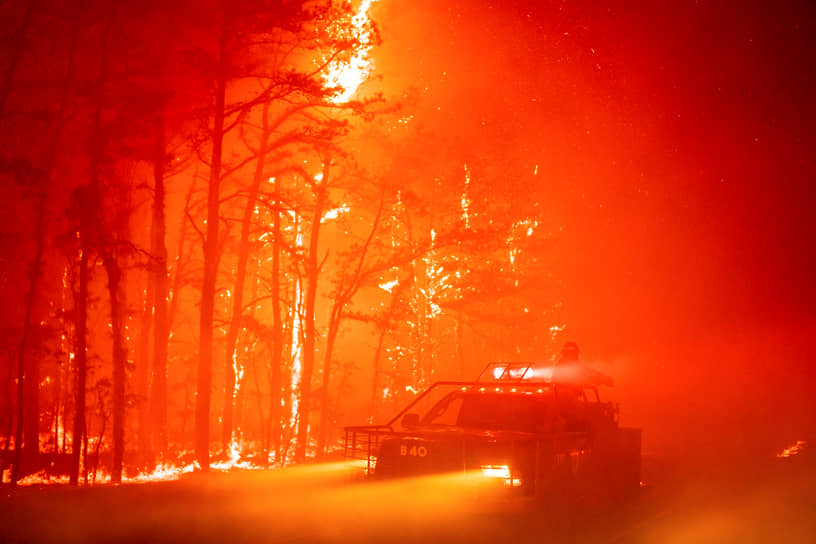 Нью-Джерси, США. Лесной пожар