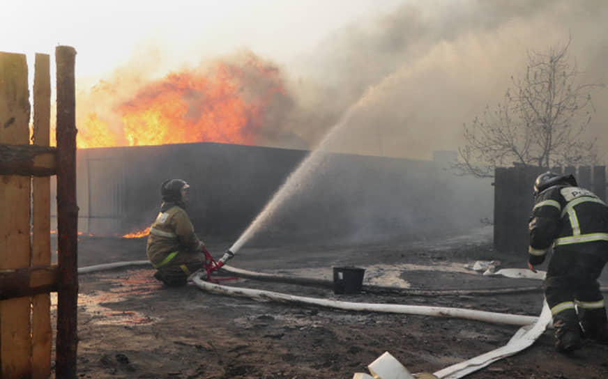 Пожар в Курганской области