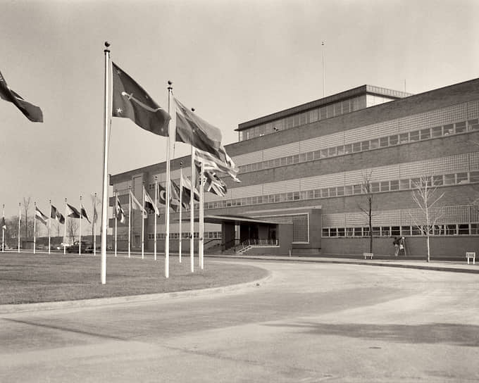 Штаб-квартира ООН в 40-х годах на Лонг-Айленде
