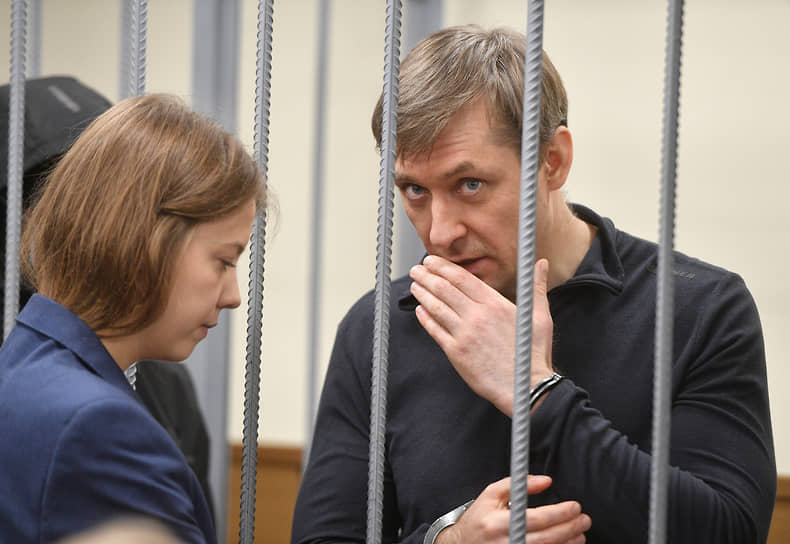 Дмитрий Захарченко  на оглашении приговора в Пресненском суде Москвы (май 2022 года)