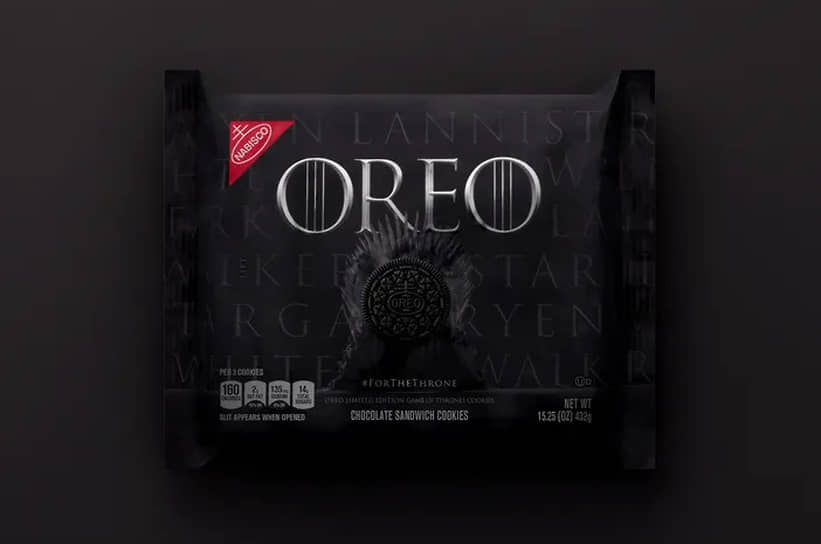 Упаковка печенья Oreo в стилистике сериала