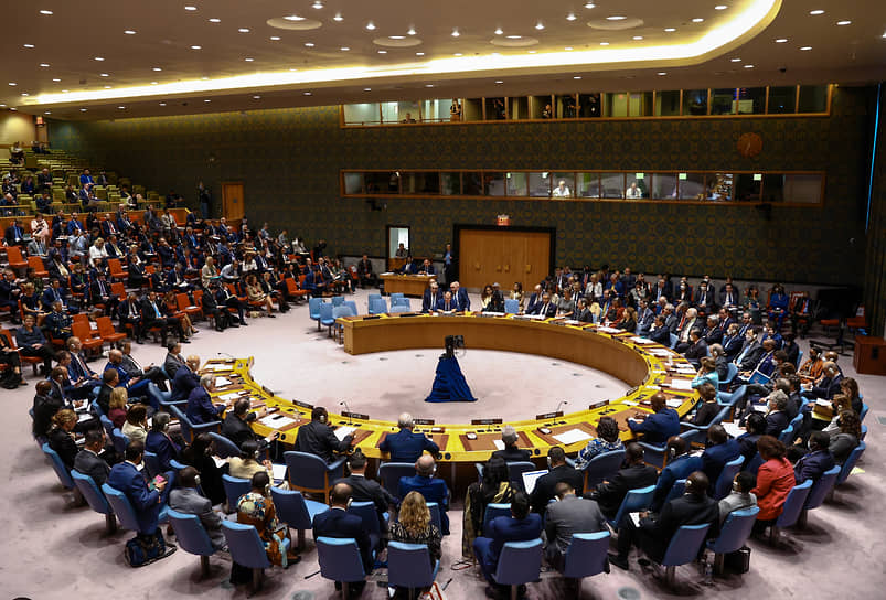 Участники заседания Совета Безопасности ООН