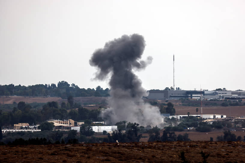 Ракетный удар по городу Сдерот на юге Израиля