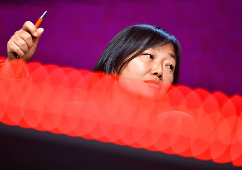 Москва. Основатель и гендиректор компании Wildberries Татьяна Бакальчук на пленарной дискуссии форума инновационных финансовых технологий Finopolis в МВЦ «Крокус Экспо»