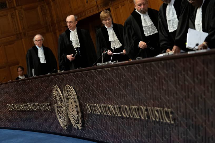 Судьи Международного суда ООН перед вынесением решения по иску Украины к России. 31 января 2024 года