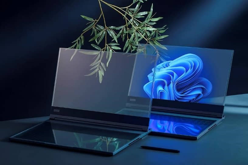 С внешней стороны крышки ноутбука ThinkBook Transparent Display Laptop также есть камера, распознающая расположенные за ноутбуком предметы, что позволит работать с технологиями дополненной реальности