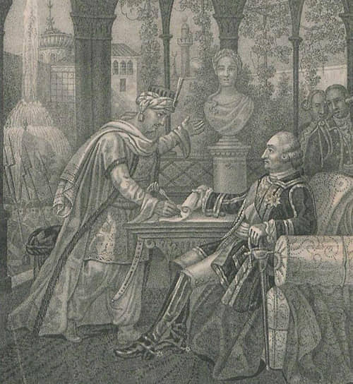 Князь Потёмкин во время встречи с крымским ханом Шахин-Гиреем
