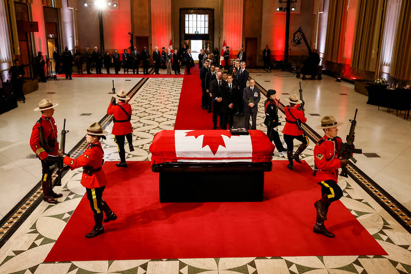 Монреаль, Канада. Церемония прощания с бывшим премьер-министром Канады Брайаном Малруни
