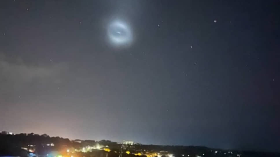 Свечение в небе над Украиной оказалось третьей ступенью Falcon 9