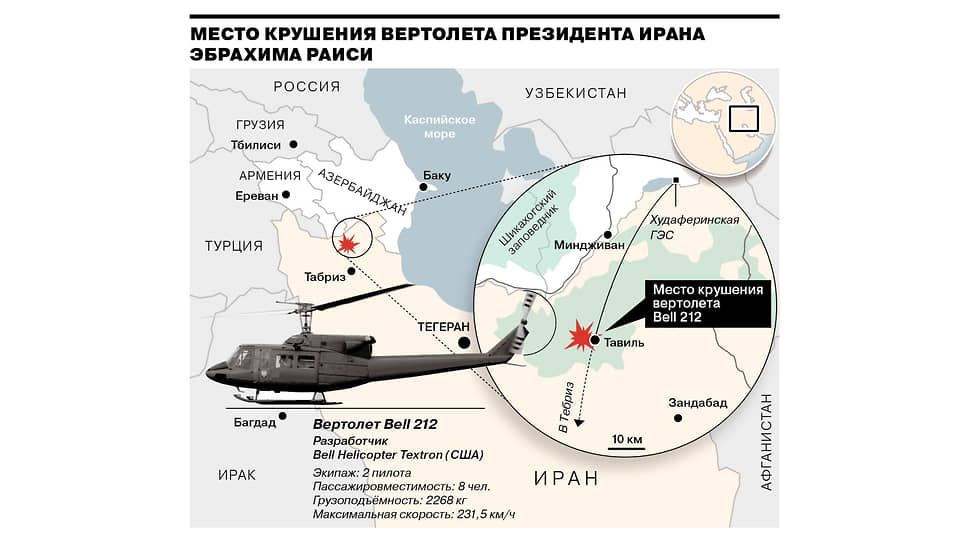 Где разбился вертолет президента Ирана Эбрахима Раиси. Карта