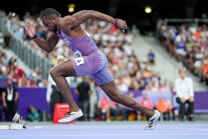 Ноа Лайлс во время полуфинального забега