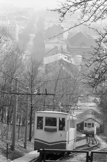 Фуникулер в литовском городе Каунас в 1987 году