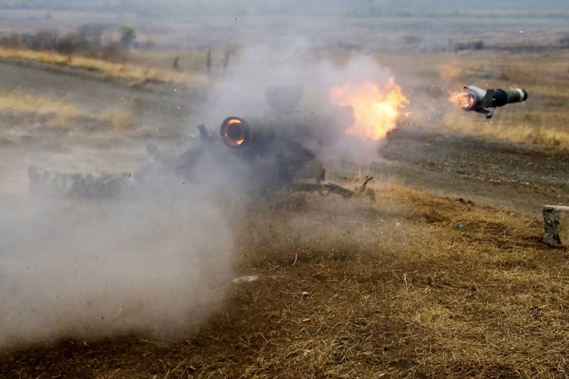 Боевая подготовка операторов ПТРК «Фагот» противотанкового подразделения Центрального военного округа в ДНР