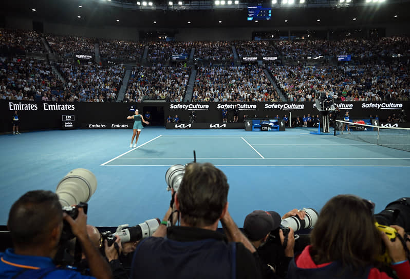 Мэдисон Кис во время финала Australian Open