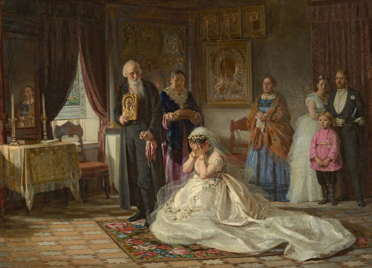 Фирс Журавлев. «Перед венцом», 1874