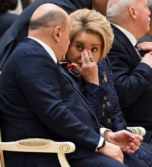 С премьер-министром РФ Михаилом Мишустиным на заседании Высшего государственного совета Союзного государства России и Белоруссии в Минске, 2024 год 