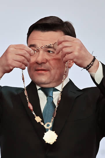 На церемонии награждения званием «Почетный гражданин Московской области» в деловом центре «Два капитана» в Красногорске, 2021 год