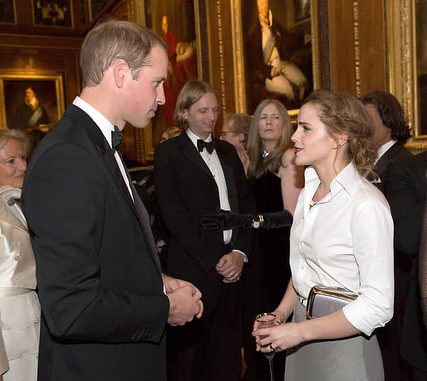 С принцем Уильямом на ужине в честь работы The Royal Marsden в Виндзоре, 2014 год