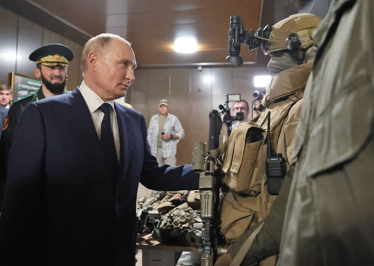 Визит в Российский университет спецназа имени В.В. Путина в Гудермесе (Чеченская республика), 20 августа 2024 года 
