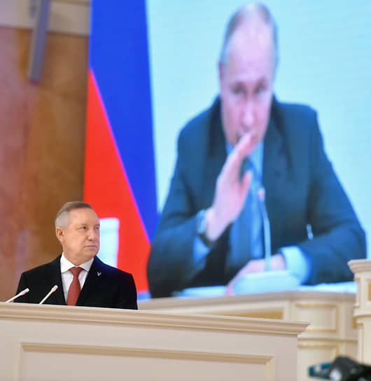 Губернатор Санкт-Петербурга Александр Беглов на заседании Законодательного собрания города, 30 октября 2024 года