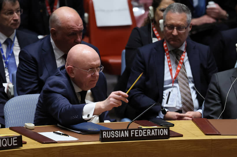 Василий Небензя на заседании Совбеза ООН по Украине