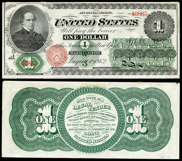 «Гринбэки» 1860-х были действительно зелеными с обратной стороны