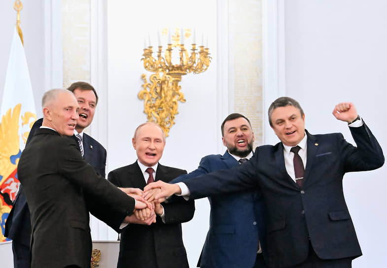 Владимир Путин и лидеры новых российских регионов