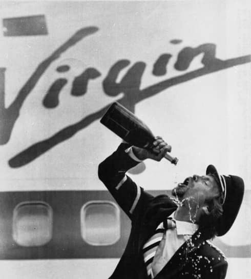 На открытии авиакомпании Virgin Atlantic, 1984 год