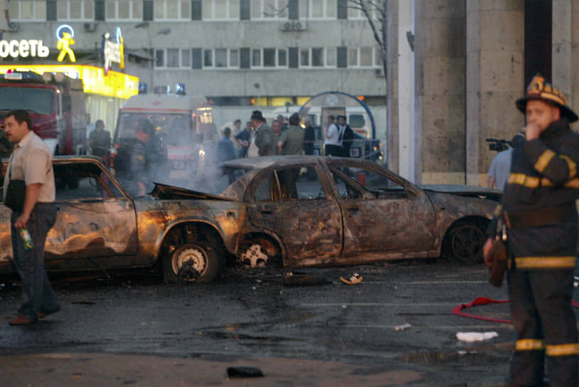 Последствия взрыва на площади у метро «Рижская»