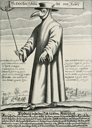 Поль Фюрст, гравюра «Доктор Шнабель фон Ром», 1656 год 