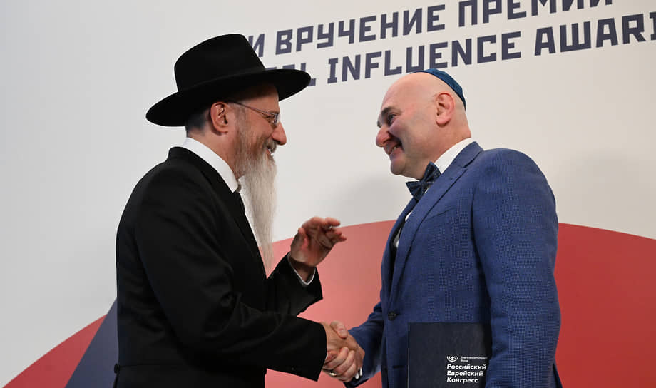 Главный раввин России Берл Лазар (слева) и президент Российского еврейского конгресса Александр Генцис