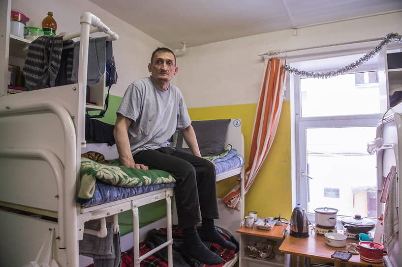 В пункте благотворительной организации «Ночлежка» в Санкт-Петербурге