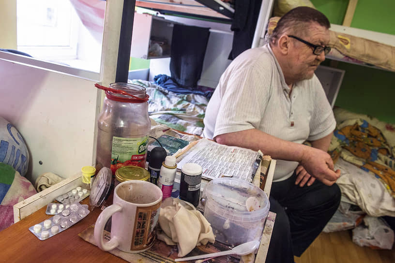 В пункте благотворительной организации «Ночлежка» в Санкт-Петербурге