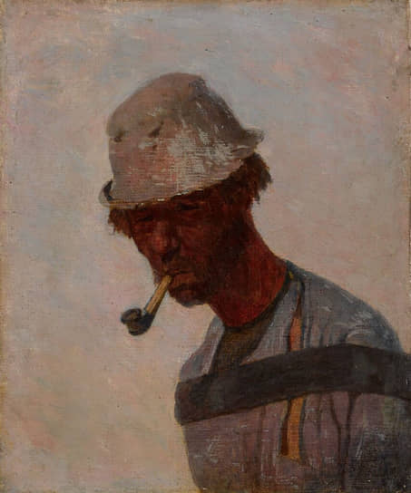 Илья Репин. «Бурлак. Этюд для картины "Бурлаки на Волге"», 1870-1873