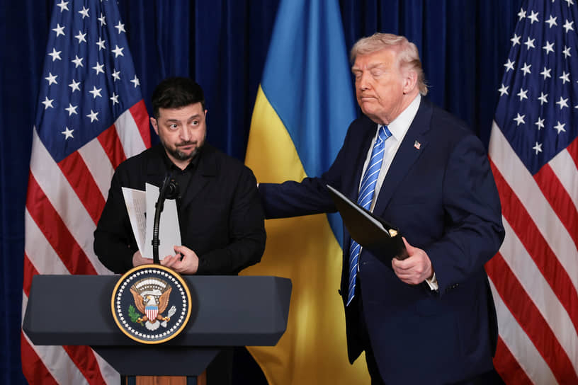 Президент США Дональд Трамп и президент Украины Владимир Зеленский  