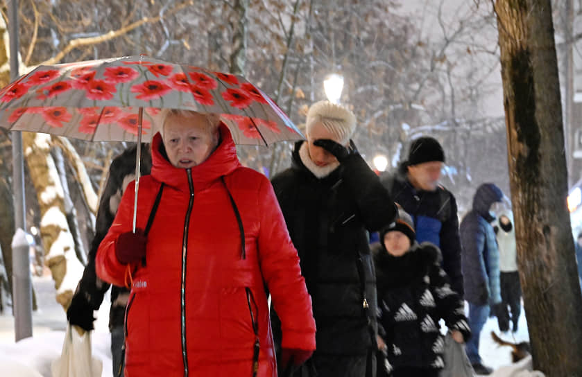 Снегопад в Москве  
