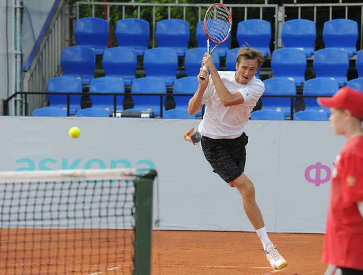 Даниил Медведев на турнире серии ATP Challenger Hoff Open в Москве, 2015 год 