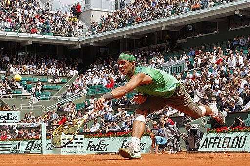 Рафаэль Надаль(Испания). Открытый чемпионат Франции Roland Garros, теннисный турнир серии Большого Шлема