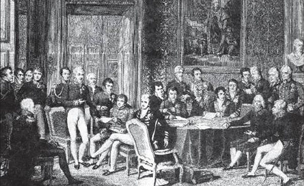 1815 год. В Париже Австрия, Пруссия и Российская империя подписали договор о создании Священного союза для обеспечения незыблемости решений Венского конгресса. Этот Союз должен был подавлять революционные и национально-освободительные движения в Европе. Позже к Союзу присоединились Франция и почти все европейские государства. Отказались подписать договор только принц-регент Великобритании, турецкий султан и папа римский