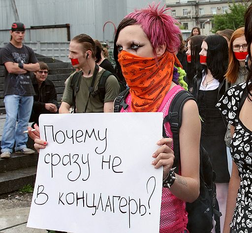 Представители молодежной субкультуры взяли на вооружение политические лозунги