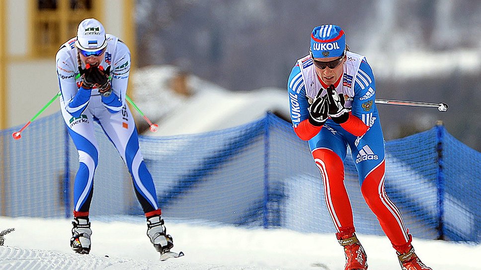 Юлия Чекалева (на переднем плане) стала первой с 2007 года российской лыжницей, завоевавшей медаль чемпионата мира