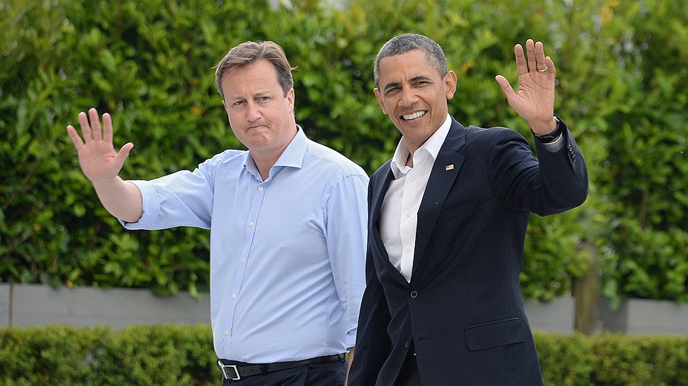 Премьер-министр Великобритании Дэвид Кэмерон (слева) и президент Соединенных Штатов Америки Барак Обама