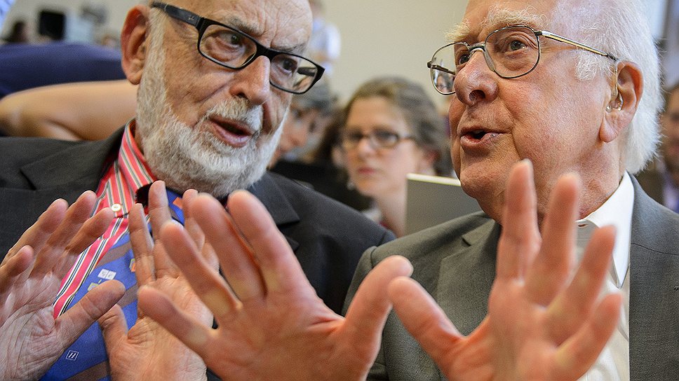 Нобелевские лауреаты Франсуа Энглер (слева) и Питер Хиггс разглядели бозон раньше остальных 