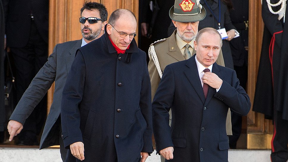 Президента России Владимира Путина и итальянского премьер-министра Энрико Летту в Триесте даже ветром сносило друг к другу