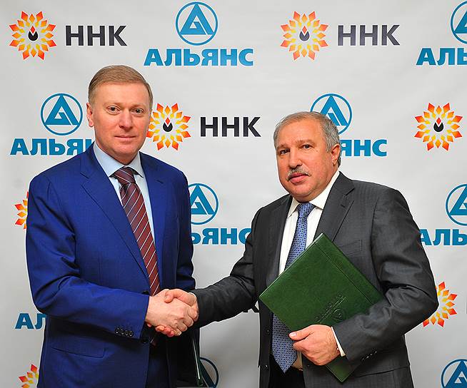 Президент Alliance Oil Муса Бажаев  и президент Независимой нефтегазовой компании Эдуард Худайнатов